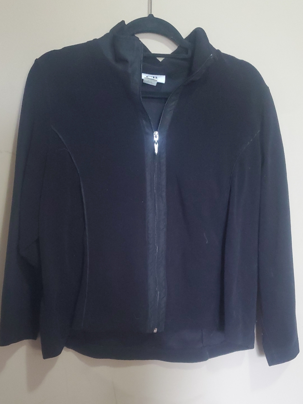 Carrol Reed Petite Black Zip-Front Women's Jacket Size Large